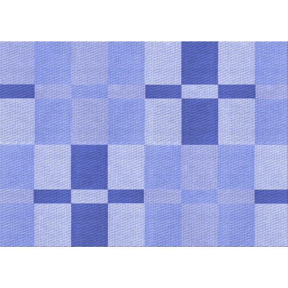 Ahgly Company Indoor Rectangle Patterned Light Slate Blue Area Rugs, 2' x 4'