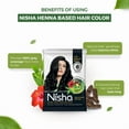 thumbnail image 4 of Nisha Pack Of 10 Permanent Black Henna Hair Color Dye, 100% Grey Coverage, Original Black, 0.53 oz Each Pack, 4 of 8