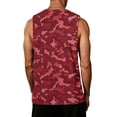 thumbnail image 6 of UDAUDU Men's Tank Top Camo Cotton Soft Sleeveless Workout Muscle Shirts Casual Comfortable Gym Running Shirt Red 4XL, 6 of 6