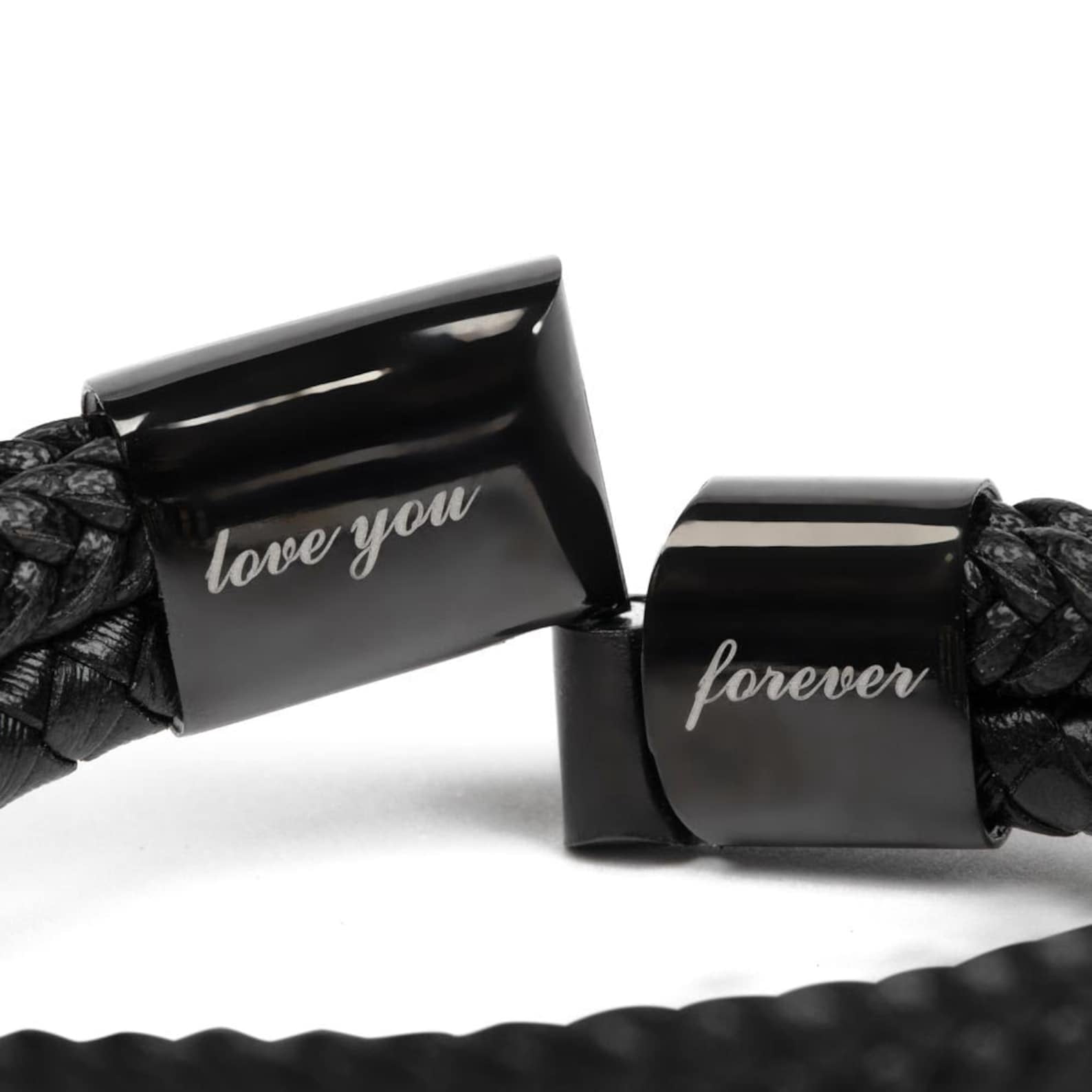 Father's Day Gift for Dad from Son, Special Dad Gift for Best Father, Personalized Vegan Leather Bracelet for Men in Luxury LED Box, Birthday Gift Bracelet with Message Card