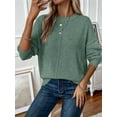 thumbnail image 5 of Womens Sweaters Fall Casual Long Sleeve Light-Weight Oversized Pullover Sweater Tops Mint Green L, 5 of 7
