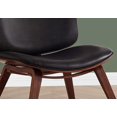 thumbnail image 2 of Dark Brown Leather Look Fabric Accent Chair, 2 of 4