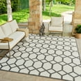 thumbnail image 1 of Rug Branch Alfombra Abstract Indoor Outdoor Area Rug, Grey Beige, Geometric - Living Room, Bedroom, Dining Room, and Kitchen, 1 of 7