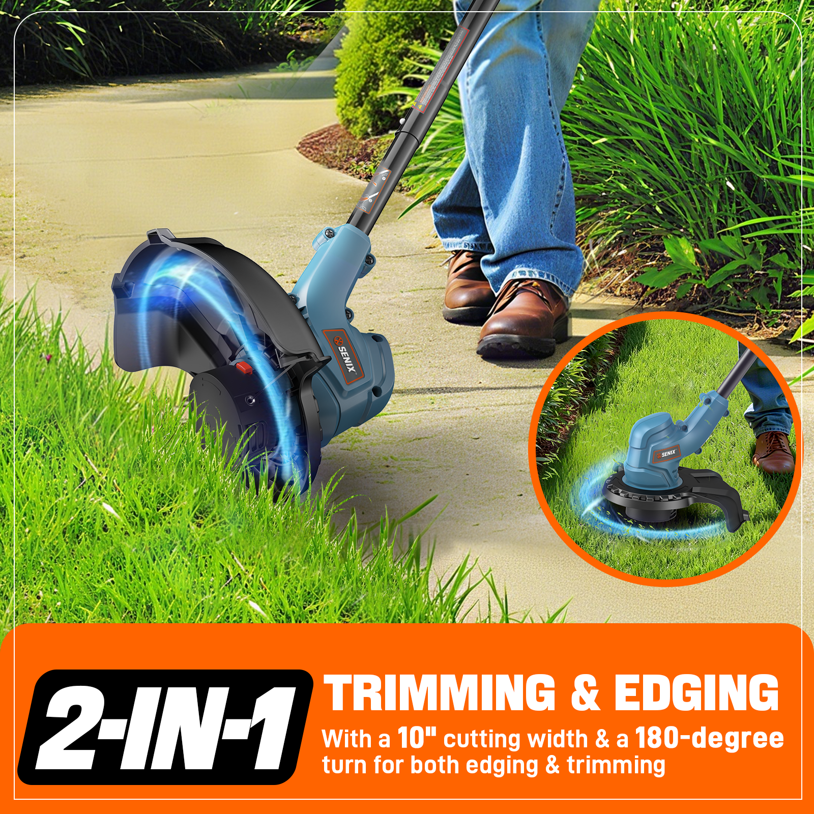 スウィックス TS10B 166g SENIX 20V 10IN Electric Battery Rechargeable Grass Trimmer