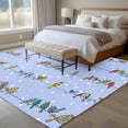 thumbnail image 4 of Blue Birds Area Rugs 5'x8', Washable Small Throw Rugs for Classroom Bedroom, Funny Cute Snowflake Wire Sparrow Indoor Outdoor Rug Non-Slip Low Pile Carpet Runner Reversible Floor Mats, 4 of 8