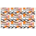 thumbnail image 4 of Geometric Ceramic Toothbrush Holder, Hand Drawn and Grunge Looking Arrows Rectangles and Squares, Decorative Versatile Countertop for Bathroom, 4.5" X 2.7", Orange Pale Pink Black, 4 of 4