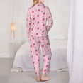 thumbnail image 6 of Goofa Strawberries Printed Women’s 2 Piece Pajama Set Super,Pajamas Women's Long Sleeve Sleepwear Soft Button Down Loungewear Pjs Lounge Set Nightwear-X-Large, 6 of 9
