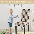 thumbnail image 5 of Dining Room Chair Covers Slipcovers Set of 6,Spandex Super Fit Stretch Removable Washable Kitchen Parsons Chair Covers Protector for Dining Room,Hotel,Ceremony (Lattice), 5 of 6