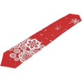 thumbnail image 5 of Coolnut 13"x70" Rectangle Christmas Snowflakes On Red Printed Table Runner for Wedding Birthday Holiday, 5 of 7