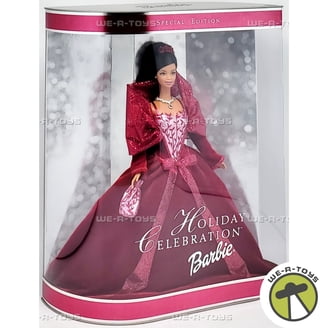 holiday barbie black and pink dress Collector 2009 African-American Doll, N6557, 13in Zara New In Dress Plus Size Clothing 1998 Happy Holidays Barbie US Size:8-9Y