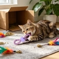 thumbnail image 5 of Cififendec Mesh Bowknot Bell Cat Chew Toy, 3.93"×1.5", Crinkle Sound Interactive Biting Play Accessory for Indoor Kitten Daily Entertainment, Stress Reducing Self Play, 5 of 5