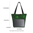thumbnail image 4 of Vsdgher Green Bright Web with Spiders print Reusable Shopping Grocery Bags for Women Shopping with Pouch Foldable Pouch Lightweight Polyester Fabric, 4 of 6