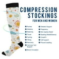 thumbnail image 2 of FORMRS Womens Knee High Socks Casual Long Thick Travel Daily Wear, 1 Pair, Rainbows Pattern, 2 of 6
