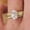 T0251 Golden, variant on Womens Three Ring Set Zircon Inlaid Copper Four Claw Setting Stackable Design Jewelry For Her Anniversary Wedding Band