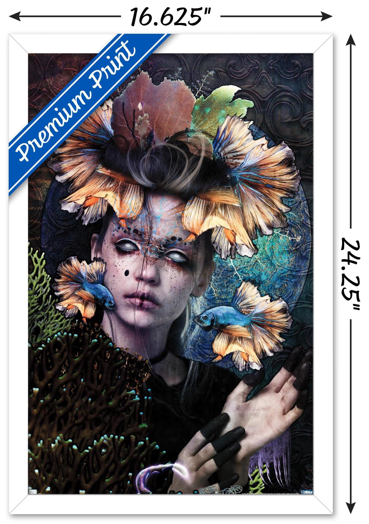 Jena DellaGrottaglia: Cosmic Zodiac - Pisces Wall Poster, 14.725" x 22.375" Framed