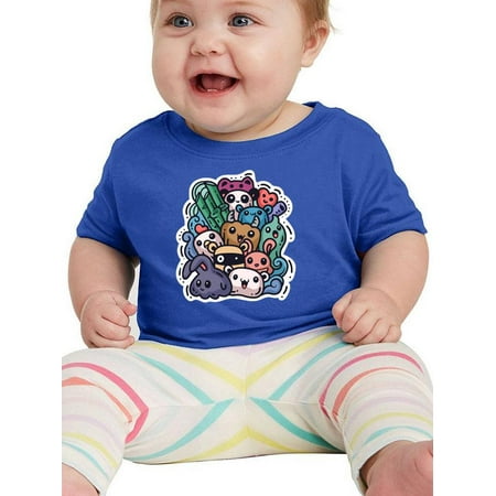 

Cute Animals Sticker Style T-Shirt Infant -Image by Shutterstock 24 Months