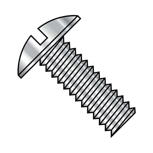 10-24X1 Slotted Truss Machine Screw Fully Threaded 18-8 Stainless Steel (Pack Qty 2,000) BC-1016MST188