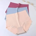 thumbnail image 2 of Ropa interior de mujer Cintura alta Seda de hielo Calzoncillos transpirables sin costuras Bragas Multipack Adepaton LRWJ641-2, 2 of 5