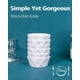 thumbnail image 3 of Ramekins 8 oz, Porcelain Ramekins Oven Safe, Geometric Style Ramekins for Baking Souffle, Ice Cream, Set of 6, White, 3 of 4
