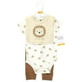 thumbnail image 2 of Hudson Baby Infant Boy Cotton Bodysuit, Pant and Bib Set, Brave Lion, 3-6 Months, 2 of 5
