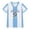 Light Blue, variant on Womens Soccer Shirt Argentina Cropped Slim Tops Short Sleeve Graphic Football Tee T Shirt for Game Day Fan Casual Tops TeeL