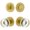 Satin Brass, variant on Viaggio 628795 Circolo Solid Brass Single Cylinder Keyed Entry Door Knob Set And Deadbolt