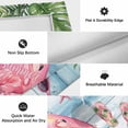 thumbnail image 6 of Summer Flamingo Outdoor Rug for Patio/Deck/Porch, Non-Slip Large Area Rug 3 x 5 Ft, Tropical Plants Botanical Blue Ombre Wood Indoor Outdoor Rugs Washable Area Rugs, Camping Rug Carpet Runner, 6 of 8
