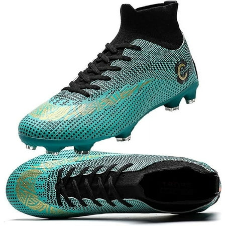 Kids & Mens Athletic Hightop Cleats Soccer Shoes Football Team Turf Lightweight Running Outdoor Comfortable Training Football Shoes
