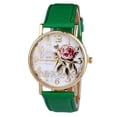 thumbnail image 4 of Soumake Stylish Women Rose Pattern Watch Classic Round Dial Faux Leather Strap Accurate Quartz Movement Wrist Watch Birthday Anniversary Gift Fashion, 4 of 8