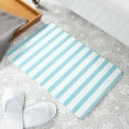 thumbnail image 2 of Artsy Mats Blue Stripe White Quick Dry Diatomite Non Slip Stone Bath Mat- 1 Count, 2 of 5