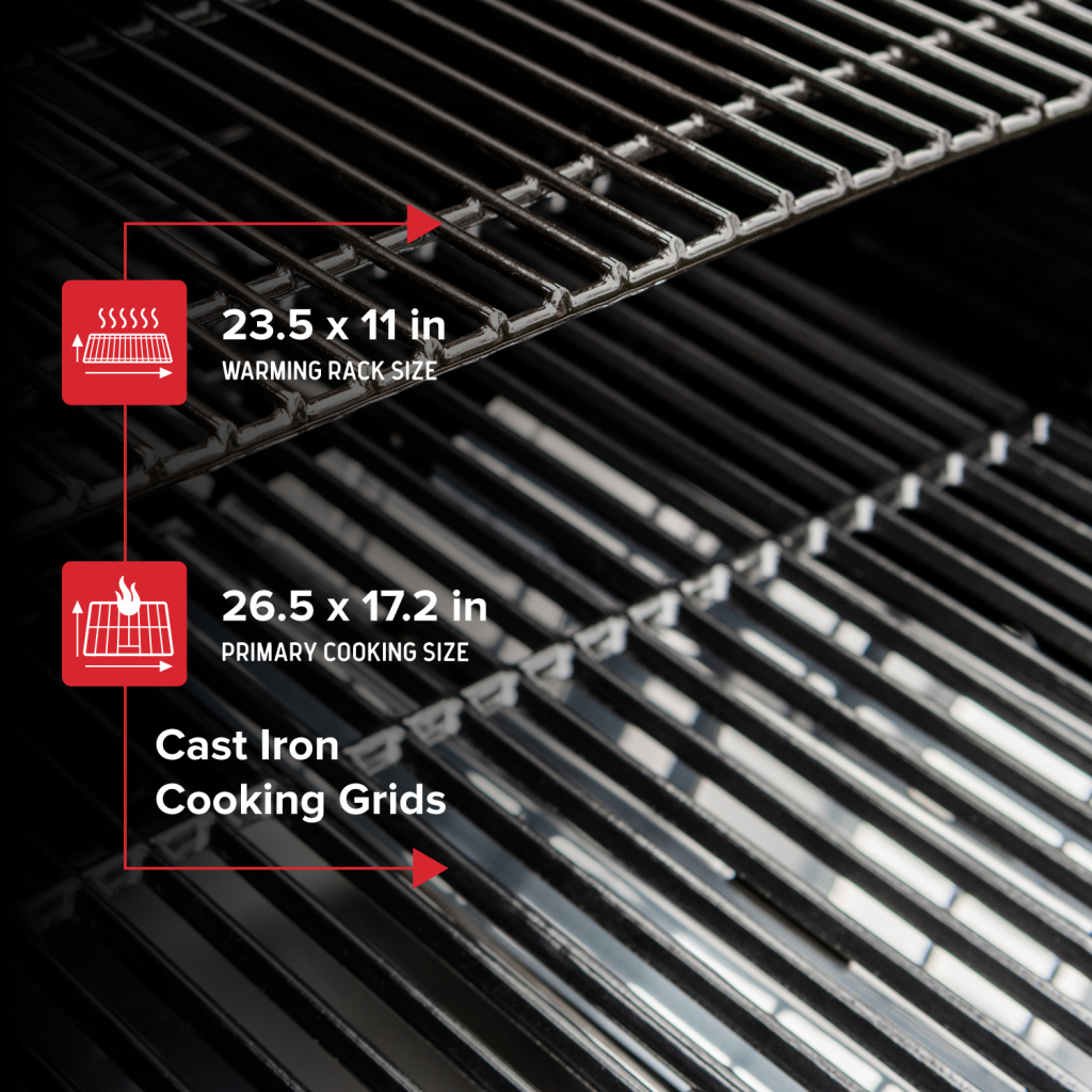 Neevo 44,000 BTU Propane Gas Grill with Built-in Air Fryer, 714.3 sq in Cooking Area, 2 U-Shaped Burners, Cast Iron Grates, Smart Outdoor BBQ with App Connectivity & Electronic Controls, 720-1055