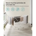 thumbnail image 3 of SONGMICS Tendedero de Ropa, Tendedero de Metal, Plegable, Ahorra Espacio, con Alas, Uso en Interiores y Exteriores, Para Ropa de Cama, Blanco, 3 of 5