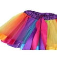 thumbnail image 4 of Little Girls Rainbow Color Mesh Elastic Waist Short TuTu Skirt Cqh, 4 of 6