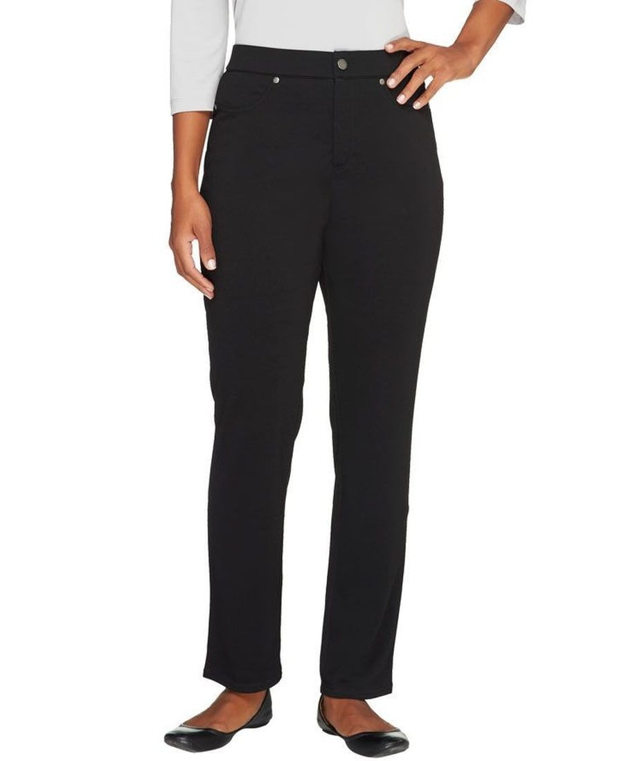 Liz Claiborne Ponte Knit Slim Leg Pants A256509 - Walmart.com