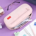thumbnail image 1 of SSZMDLB Large Capacity Pen Case, Multifunctional Canvas Stationery Organizer, Multi Layer Portable Storage Bag for Study, Office Supplies and Study Essentials, Simple Design Pencil Pouch, 1 of 6