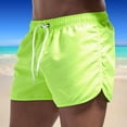 thumbnail image 4 of Pink Season Men Beach Shorts Elastic Waist Drawstring Solid Color Loose Comfortable Swimming Casual Thin Surfing Sport Shorts Men Clothes, 4 of 8