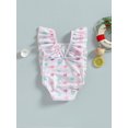 thumbnail image 3 of Aunavey Toddler Baby Girl Swimsuit Sleeveless Ice-Cream Ruffle One Piece Onesie Bathing Suit Summer Clothes Outfit, 3 of 7