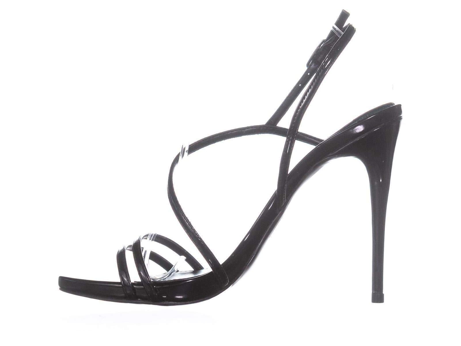 guess black strappy heels