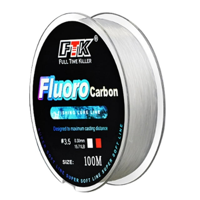 jinwen 100M Fishing Line Fast Sinking Practical Leader Line for Freshwater Sea Rock white