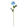 thumbnail image 1 of Flor de rosa artificial con hojas verdes, rama de flor de seda falsa realista, decoración para el hogar, la oficina, la boda, la fiesta, centro de mesa, 1 of 8