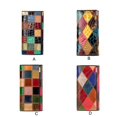 thumbnail image 4 of Sonducket Cartera de mujer PU cuero empalmado monedero colorido soporte para teléfono móvil multifunción bolsillo cierre a presión bolso con Carteras Mate/Rombo, 4 of 6