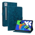 thumbnail image 2 of FJLBDE Case for Lenovo Idea Tab Pro 12.7 inch 2025, Embossed Flower PU Leather Flip Wallet Folio Stand Cover, Blue, 2 of 7