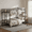 Blackl, variant on HMYG Queen Bunk Bed,Metal Bed Frame With Full-Length Guardrail and Ladder,Black,Custom mattress needed