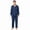 Dark Blue, variant on Akmaiox Mens Pajamas Set Cotton 2 Piece Long Sleeve Lapel Button Down Shirt Elastic Waist Pants Casual Loose Lounge Sleepwear Sets
