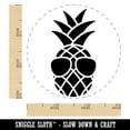thumbnail image 2 of Pineapple Wearing Sunglasses Self-Inking Rubber Stamp Ink Stamper - Orange Ink - Small 3/4 Inch, 2 of 7