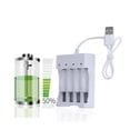 thumbnail image 2 of USB 3/4 Slot Fast Battery Charger with Short Circuit Protection for AA & AAA Rechargeable Batteries ,Powerful Charging, 2 of 6