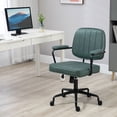 thumbnail image 2 of Vinsetto Home Office Chair, Microfiber Computer Desk Chair with Swivel Wheels, Green, 2 of 8