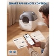 thumbnail image 2 of Automatic Litter Box, Smart Self-Cleaning Cat Litter Box with Odor Control, Safety Sensors, 76L Drum, 13L Waste Bin and Tuya App Control for Cats 3.3–28 lb, 2 of 8