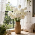 thumbnail image 4 of Fufafayo Artificial Lotus Flower Realistic One Fake Lotus for Pond Decoration Water Feature Spring Summer Decor Photography Prop Living Room Table Display, 4 of 6