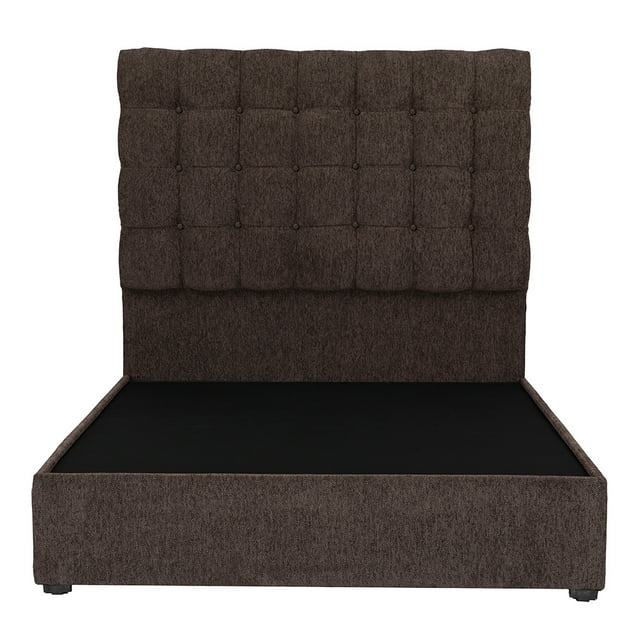 Recámara Queen Size Trinity Slip Chocolate con Cabecera + Box Base Cama
